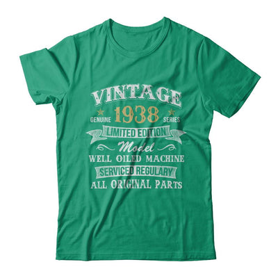 Vintage 83th Birthday Funny 1938 All Original Parts-T-Shirt & Hoodie-Classic T-Shirt-Kelly Green