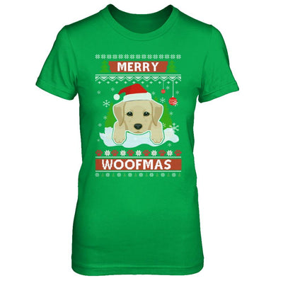 Labrador Merry Woofmas Ugly Christmas Sweater-T-Shirt & Sweatshirt-Women's T-Shirt-Irish Green
