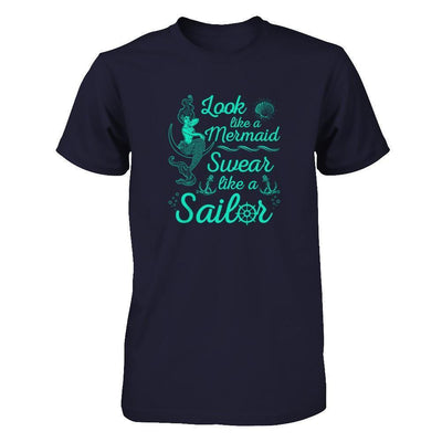 Look Like A Mermaid Swear Like A Sailor-T-Shirt & Tank Top-Premium T-Shirt-Midnight Navy