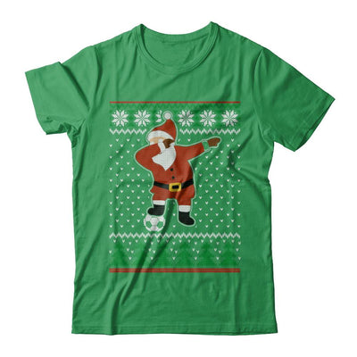 Dabbing Santa Soccer Ugly Sweater Christmas-T-Shirt & Sweatshirt-Premium T-Shirt-Kelly Green