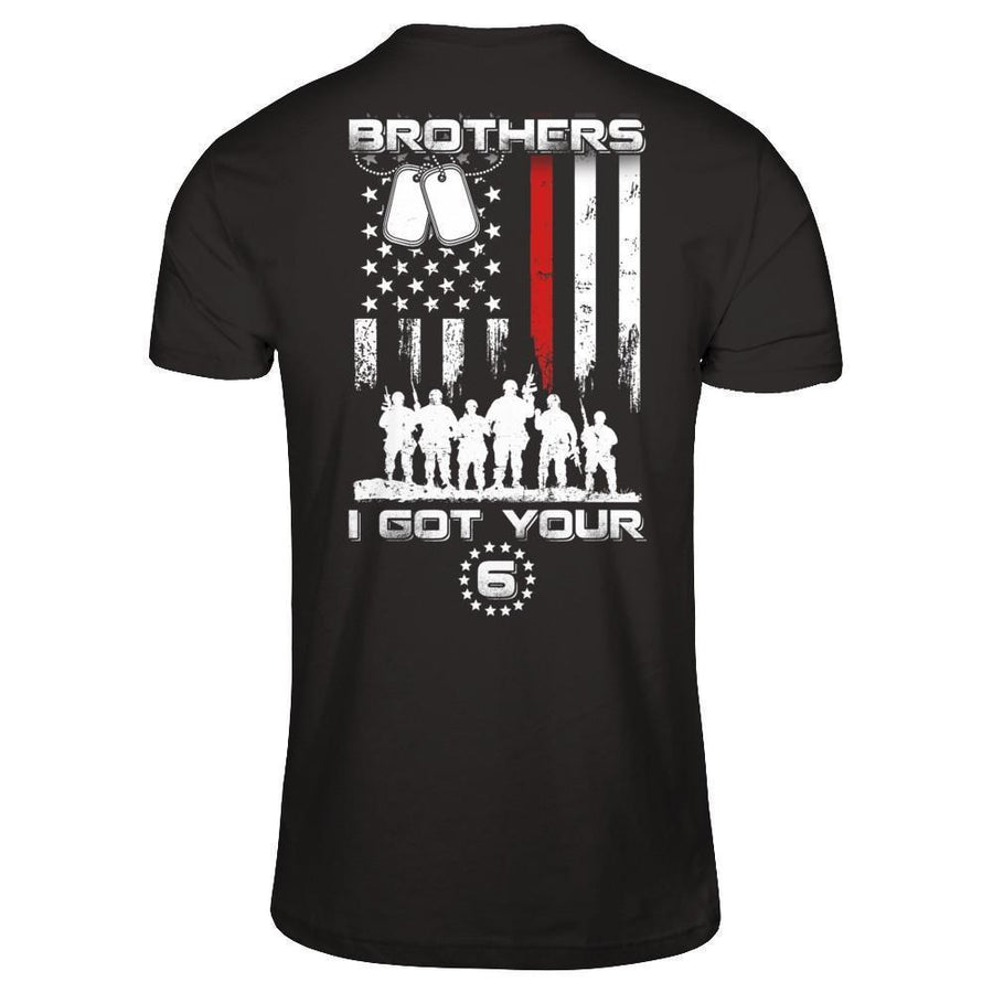 Brothers I Got Your Six Veteran-T-Shirt & Hoodie-Classic T-Shirt-Black