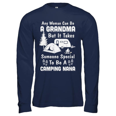 Camping Nana Grandma Mothers Day Gift-T-Shirt & Hoodie-Long Sleeve T-Shirt-Navy