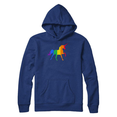 Pride LGBT Unicorn Gift Rainbow LGBT Gay Lesb-T-Shirt & Hoodie-Pullover Hoodie-Deep Royal