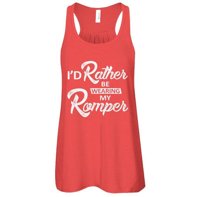 I'd Rather Be Wearing My Romper-T-Shirt & Tank Top-Women's Flowy Racerback Tank-Red