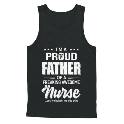 I'm A Proud Father From Awesome Nurse Son Dad-T-Shirt & Hoodie-Unisex Tank-Black