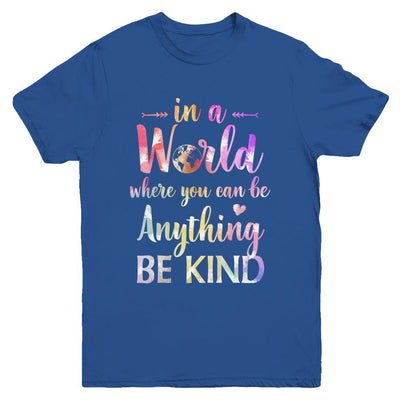 Autism In A World Where You Can Be Anything Be Kind Youth-Youth Shirt-Youth T-Shirt-Royal
