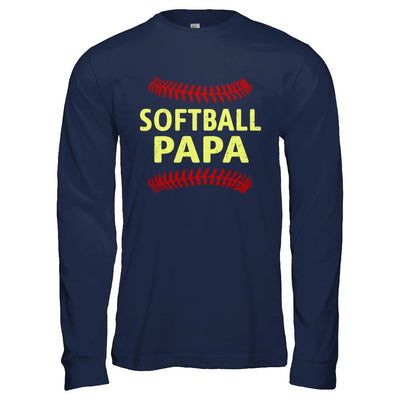 Softball Papa-T-Shirt & Hoodie-