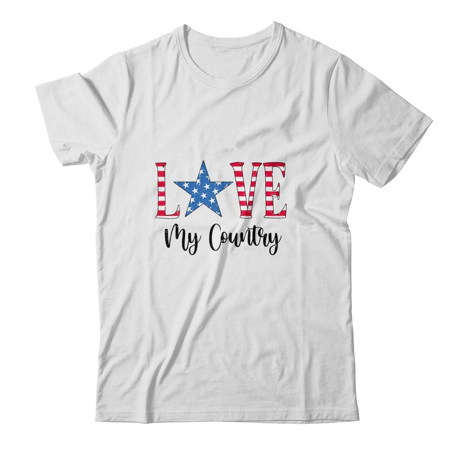 4Th Of July Independence Day Patriotic Love My Country-T-Shirt & Tank Top-Classic T-Shirt-White