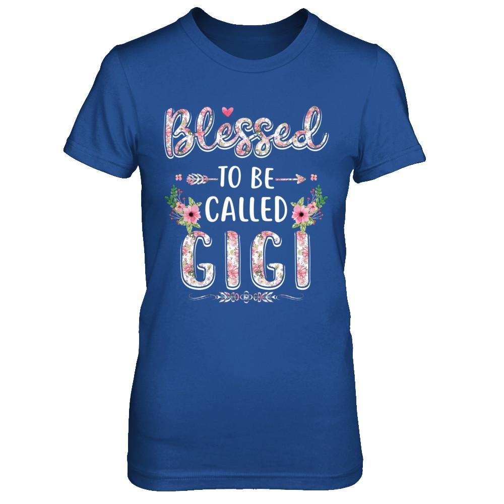 Funny Grandma Gifts Blessed To Be Called Gigi-T-Shirt & Hoodie-Women's T-Shirt-Royal