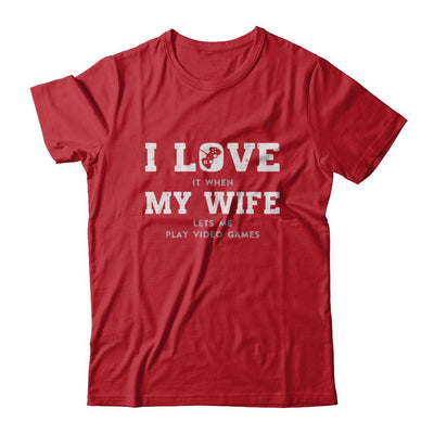 Funny Father's Day Gift From Wife Video Game Dad-T-Shirt & Hoodie-Classic T-Shirt-Red