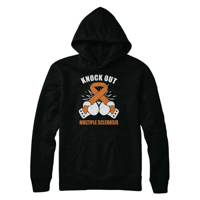Boxing knock out Multiple Sclerosis Awareness Support-T-Shirt & Hoodie-Pullover Hoodie-Black