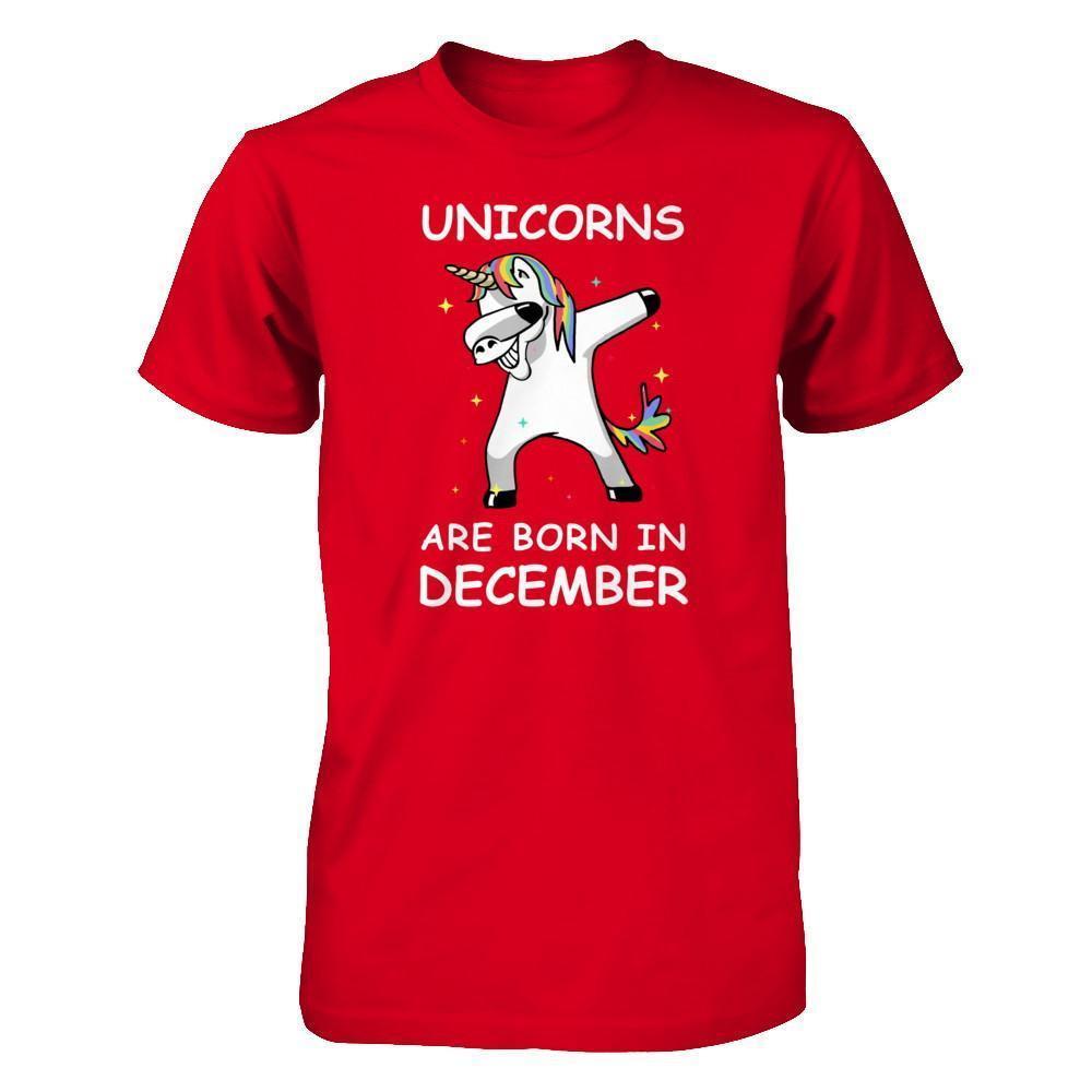 Unicorns Are Born In December Cute Dabbing-T-Shirt & Tank Top-Premium T-Shirt-Red