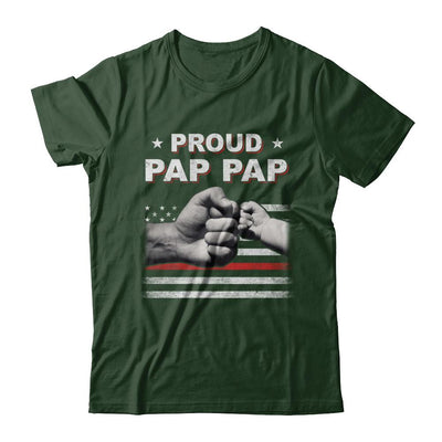 Proud Pap Pap Fireman Firefighter Thin Red Line Flag Fathers Day-T-Shirt & Hoodie-Classic T-Shirt-Forest Green