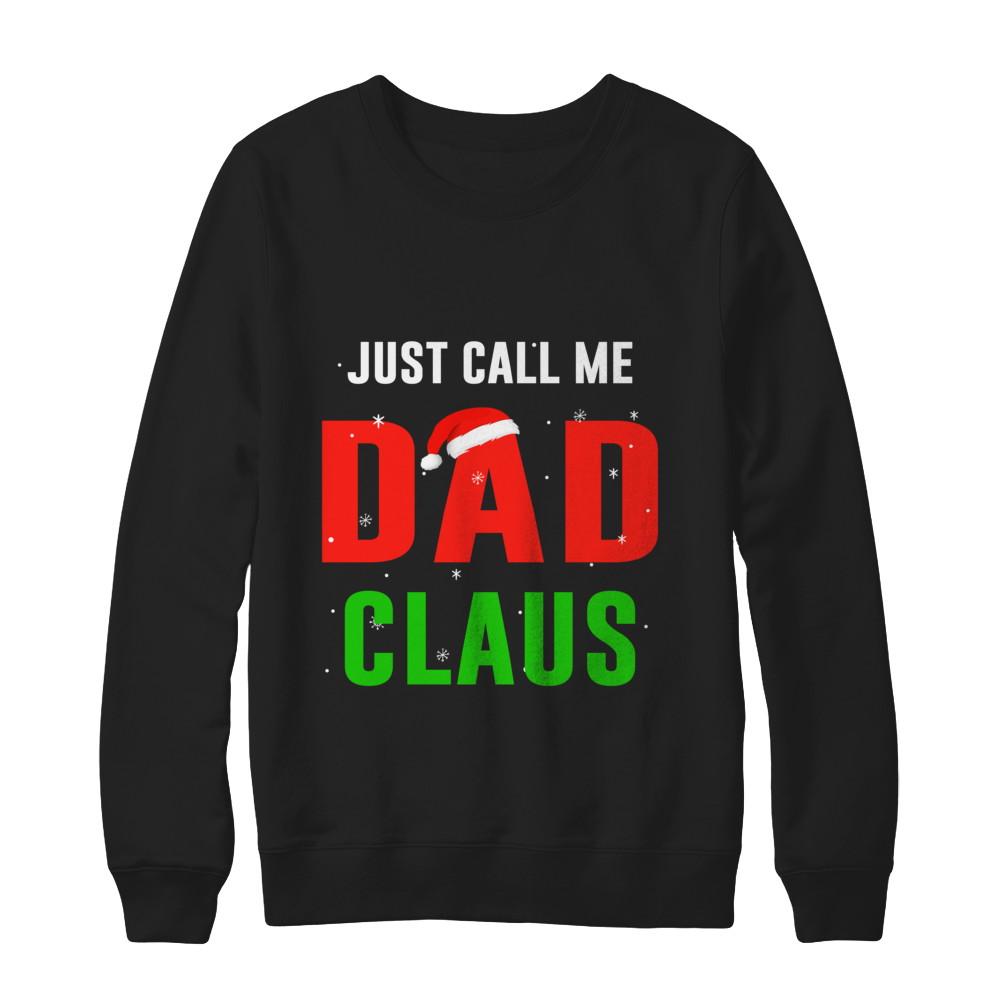 Santa Dad Claus Matching Family Christmas Pajamas-T-Shirt & Sweatshirt-Crewneck Sweatshirt-Black