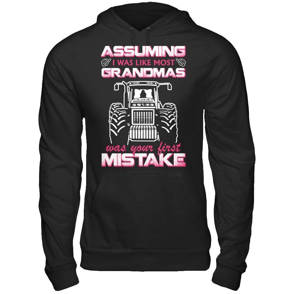 Assuming I Was Like Most Grandmas Was Your First Mistake Farmer-T-Shirt & Hoodie-Pullover Hoodie-Black