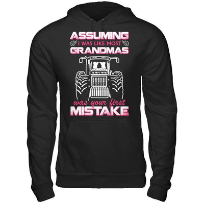 Assuming I Was Like Most Grandmas Was Your First Mistake Farmer-T-Shirt & Hoodie-Pullover Hoodie-Black