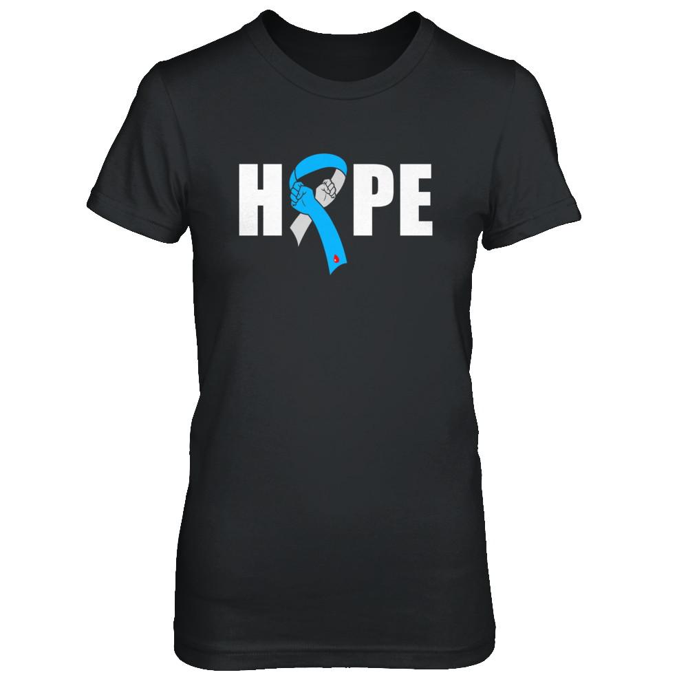 Hope Cure Fight T1D T2D Diabetic Diabetes Warrior-T-Shirt & Hoodie-Women's T-Shirt-Black