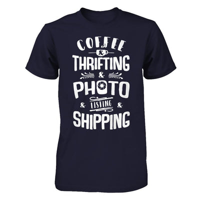 Coffee Thrifting Photos Listing Shipping-T-Shirt & Hoodie-Premium T-Shirt-Midnight Navy