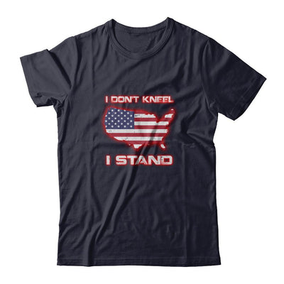 I Don't Kneel I Stand Us American Flag-T-Shirt & Tank Top-Premium T-Shirt-Midnight Navy