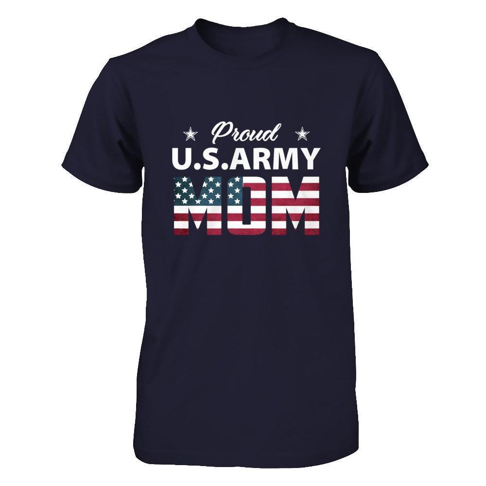 Proud Us Army Mom-T-Shirt & Hoodie-Premium T-Shirt-Midnight Navy