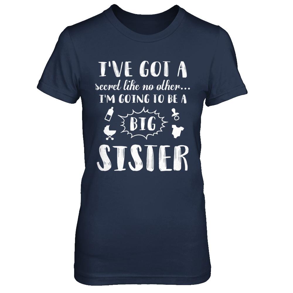 Secret Like No Other I'm Going To Be A Big Sister-T-Shirt & Hoodie-Women's T-Shirt-Navy