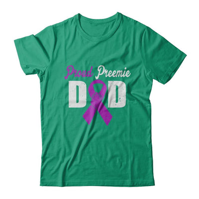 Fathers Day Proud Preemie Dad Premature Birth Awareness-T-Shirt & Hoodie-Classic T-Shirt-Kelly Green