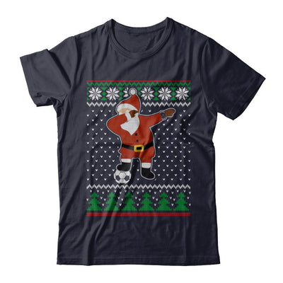 Dabbing Santa Soccer Ugly Sweater Christmas-T-Shirt & Sweatshirt-Premium T-Shirt-Midnight Navy