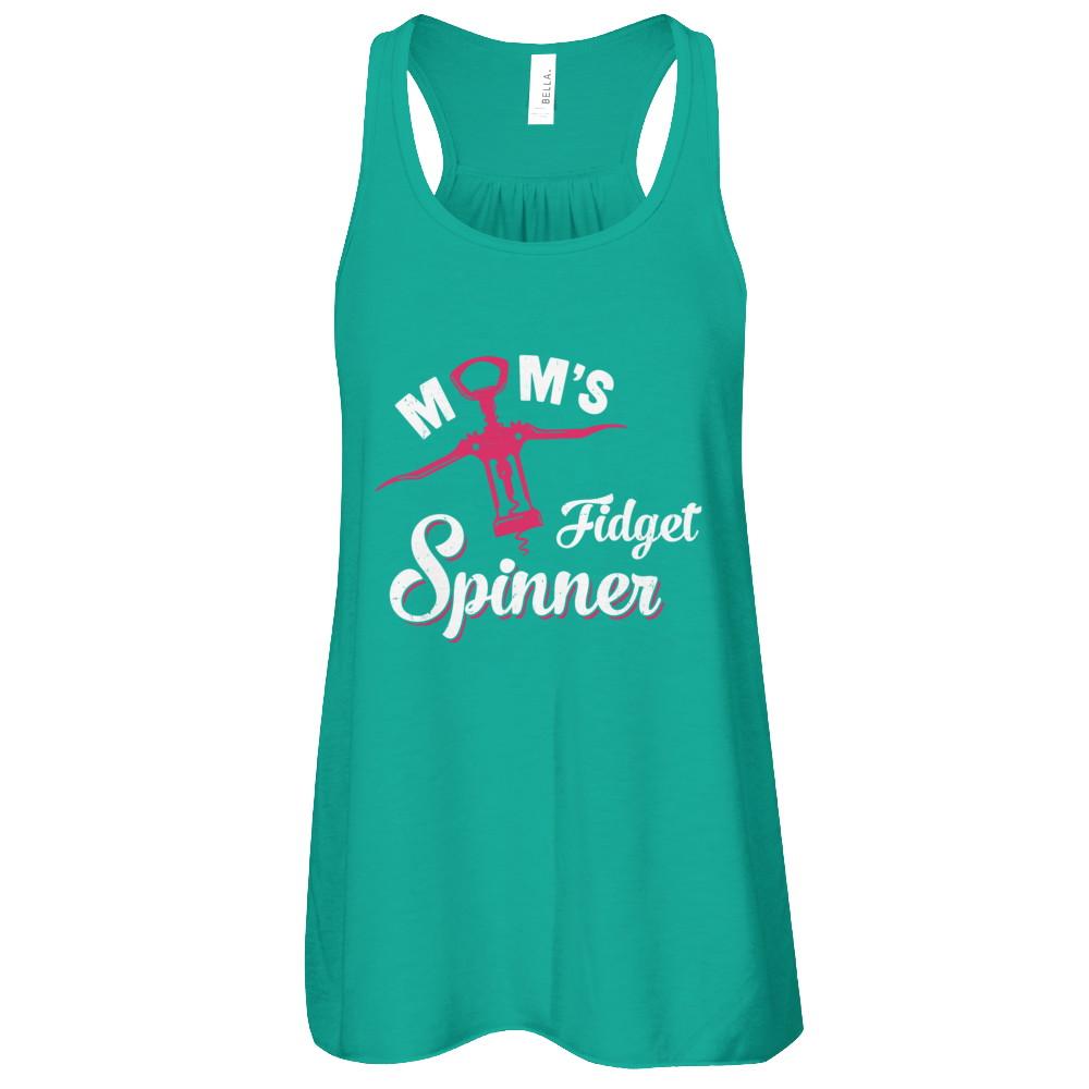 Mom's Fidget Spinner Wine Lover-T-Shirt & Tank Top-Women's Flowy Racerback Tank-Kelly