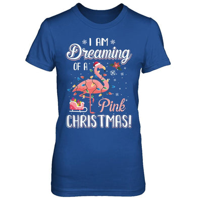I Am Dreaming Of A Pink Christmas Flamingo Gifts-T-Shirt & Sweatshirt-Women's T-Shirt-Royal