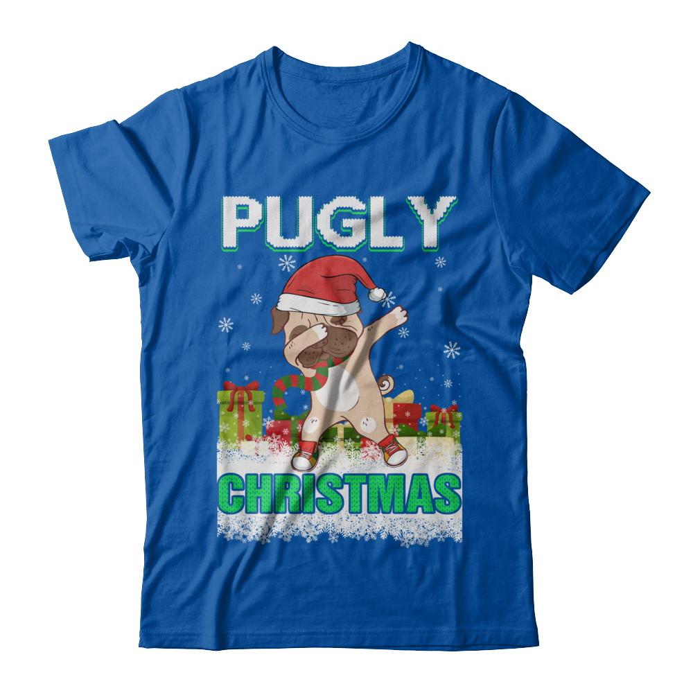 Dabbing Pug Claus Pugly Christmas Ugly Sweater Christmas-T-Shirt & Sweatshirt-Premium T-Shirt-Royal