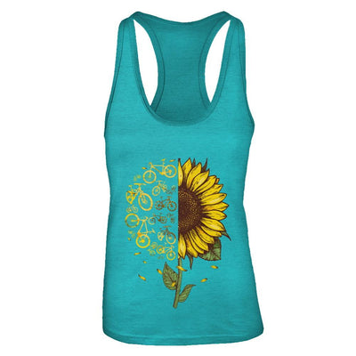 Sunflower Cycling Cycle-T-Shirt & Tank Top-Women's Ideal Racerback Tank-Tahiti Blue