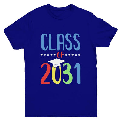 Grow With Me First Day Of School Class Of 2031 Youth-Youth Shirt-Youth T-Shirt-Navy