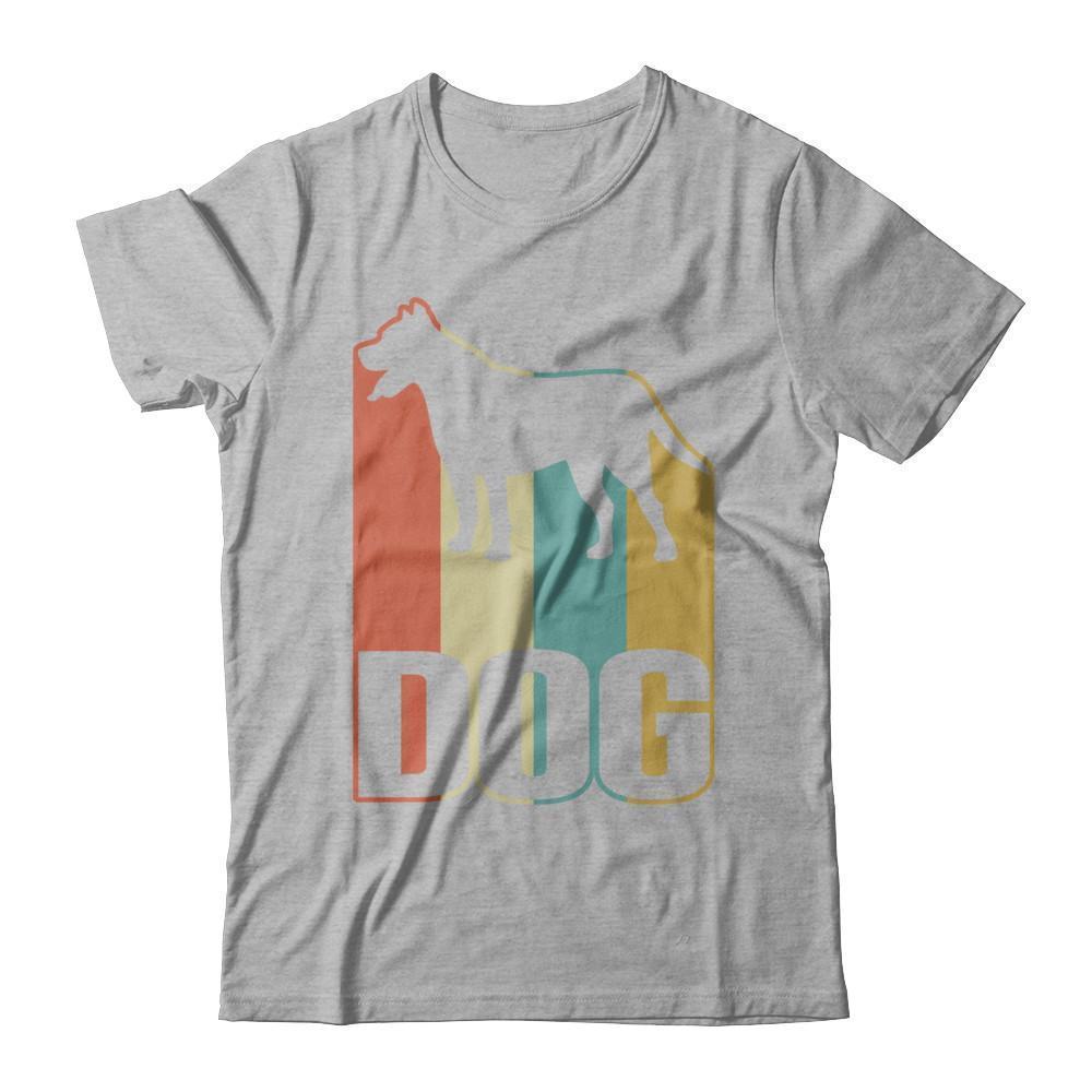 Classic Vintage Retro Style Dog-T-Shirt & Hoodie-Premium T-Shirt-Heather Gray