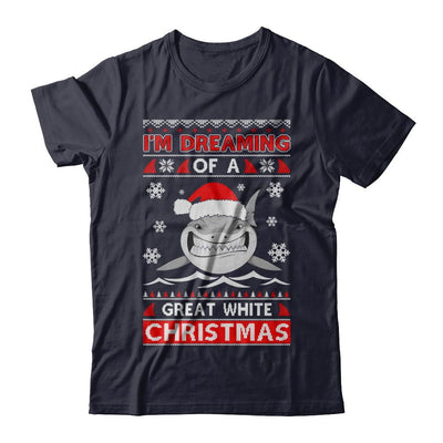I'm Dreaming Of A Great White Christmas Shark Sweater-T-Shirt & Sweatshirt-Premium T-Shirt-Midnight Navy