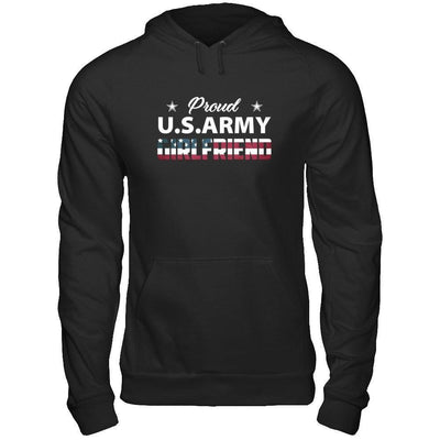 Proud Us Army Girlfriend-T-Shirt & Hoodie-Pullover Hoodie-Black