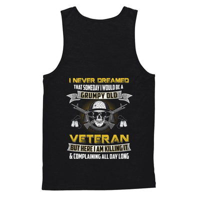 I Never Dreamed I Would Be A Grumpy Old Veteran-T-Shirt & Hoodie-Unisex Tank-Black