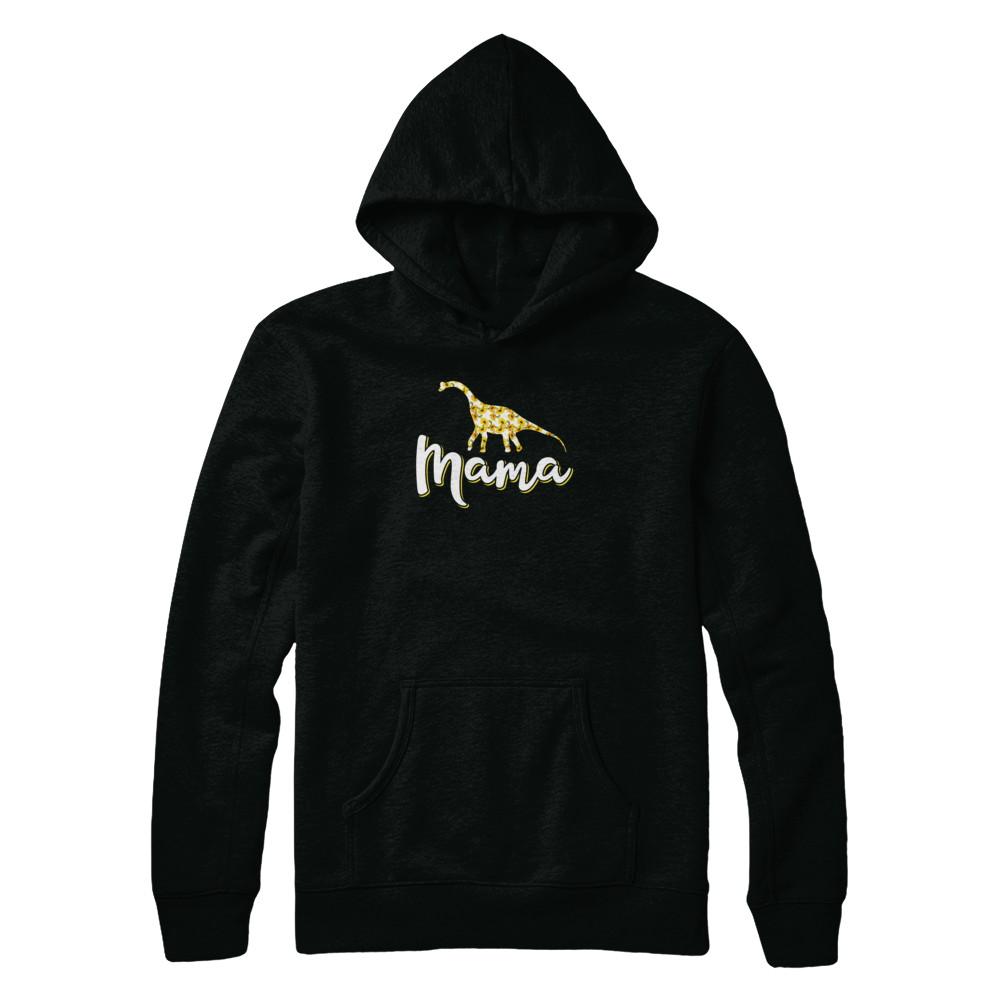 Sunflower Mama Saurus Dinosaur Mothers Day Gift-T-Shirt & Tank Top-Pullover Hoodie-Black
