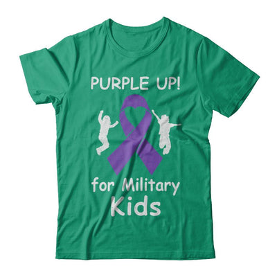 Purple Up For Month Of The Military Kids-T-Shirt & Hoodie-Classic T-Shirt-Kelly Green