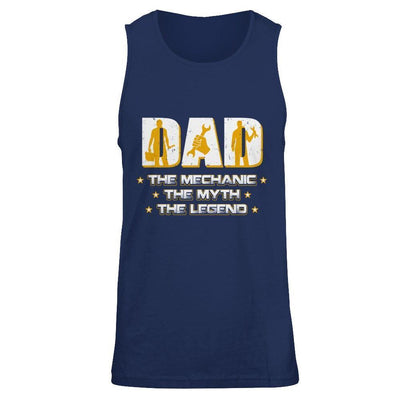Dad The Mechanic The Myth The Legend-T-Shirt & Hoodie-Unisex Tank-Navy