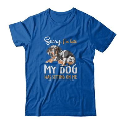 Sorry I'm Late My Dachshund Was Sitting On Me Funny Dog-T-Shirt & Tank Top-Premium T-Shirt-Royal
