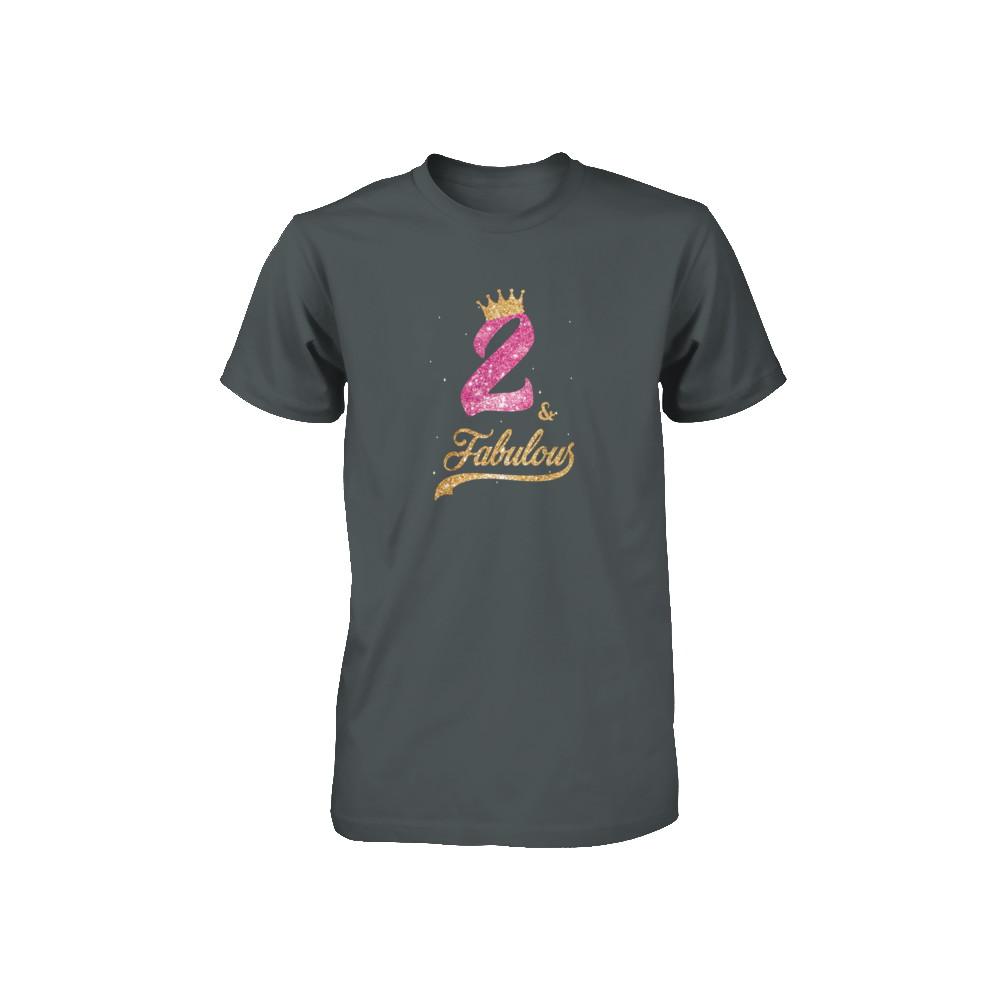 2Th And Fabulous Two Birthday Youth-Youth Shirt-Toddler T-Shirt-Charcoal
