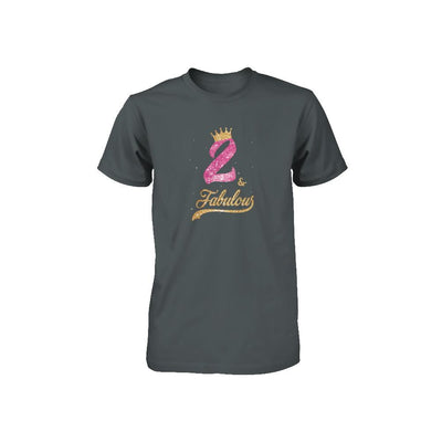 2Th And Fabulous Two Birthday Youth-Youth Shirt-Toddler T-Shirt-Charcoal