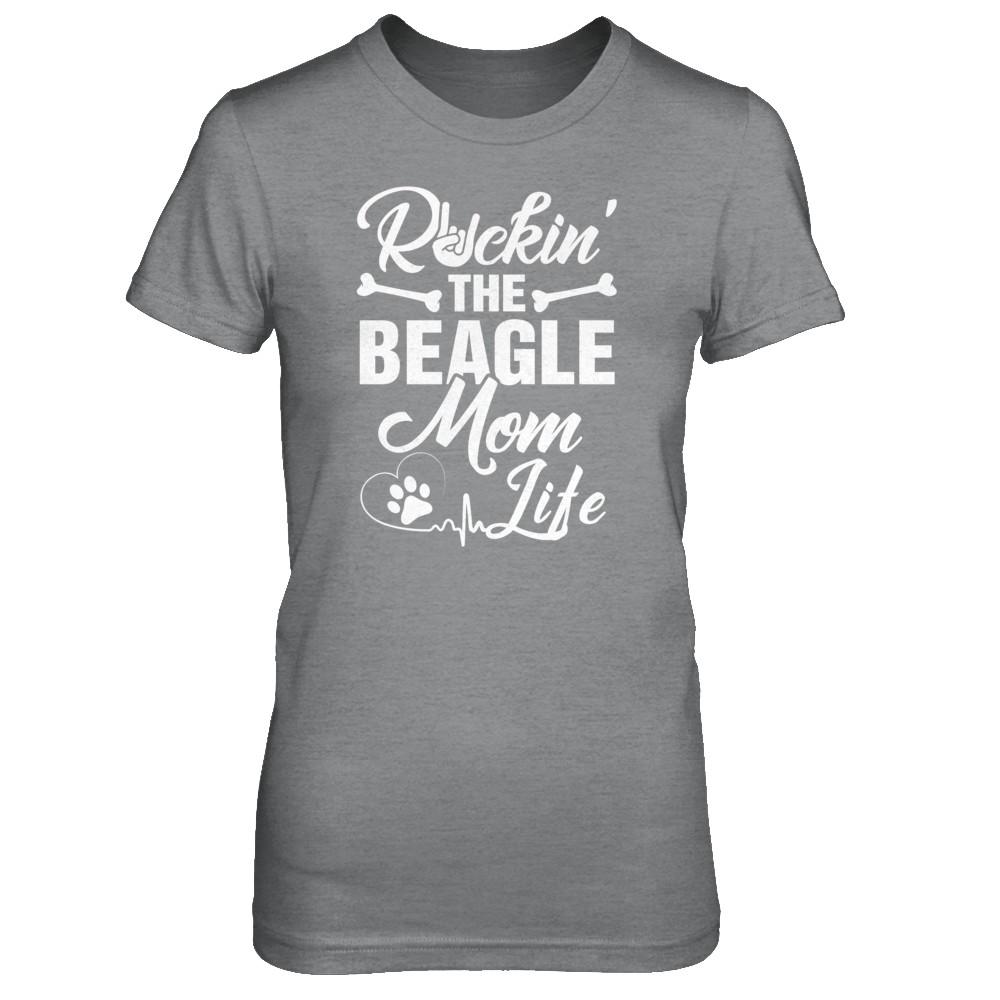 Rockin The Beagle Mom Life-T-Shirt & Tank Top-Women's T-Shirt-Sport Grey