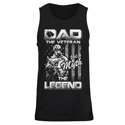 Dad The Veteran The Myth The Legend-T-Shirt & Hoodie-Unisex Tank-Black