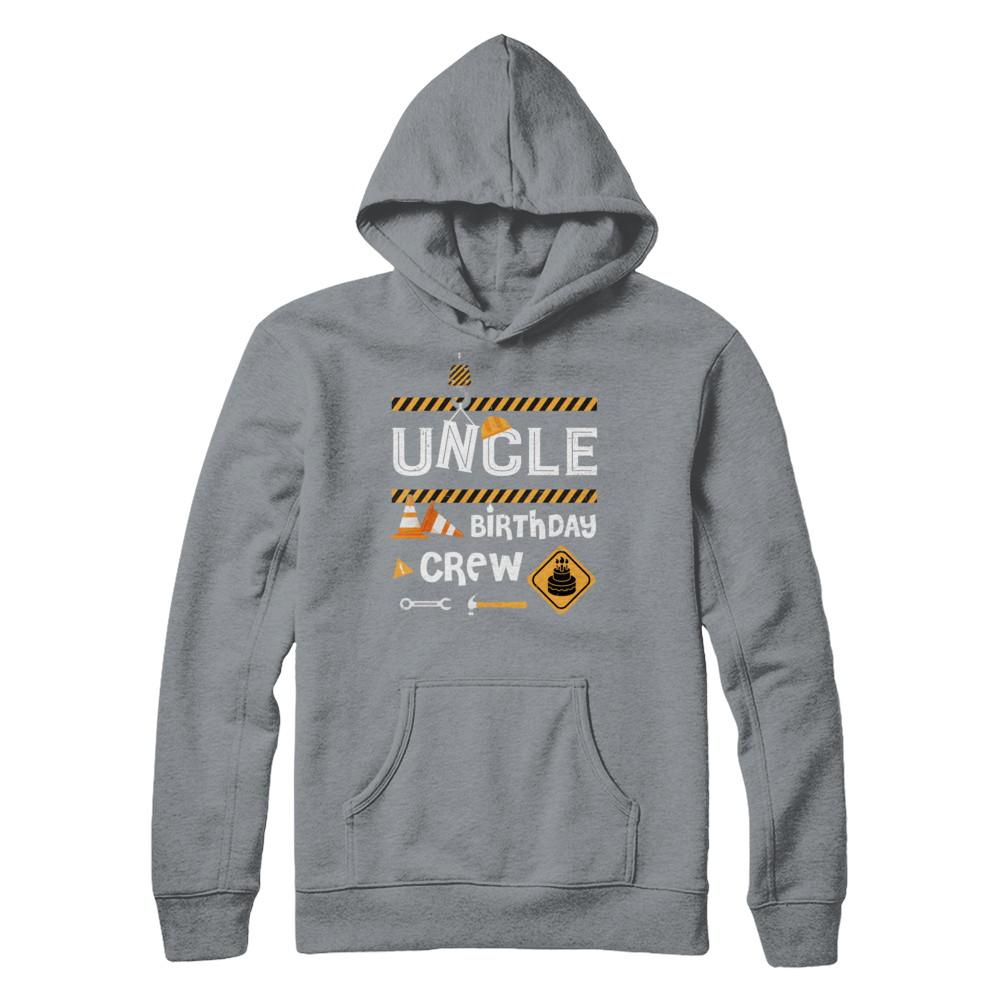 Uncle Birthday Crew Construction Birthday Party Gift-T-Shirt & Hoodie-Pullover Hoodie-Light Steel