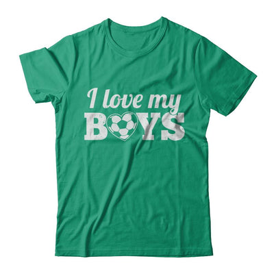 Love My Boys Mom And Dad Soccer-T-Shirt & Hoodie-Classic T-Shirt-Kelly Green