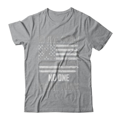 In This Family No One Fights Alone Brain Cancer-T-Shirt & Hoodie-Classic T-Shirt-Sport Grey