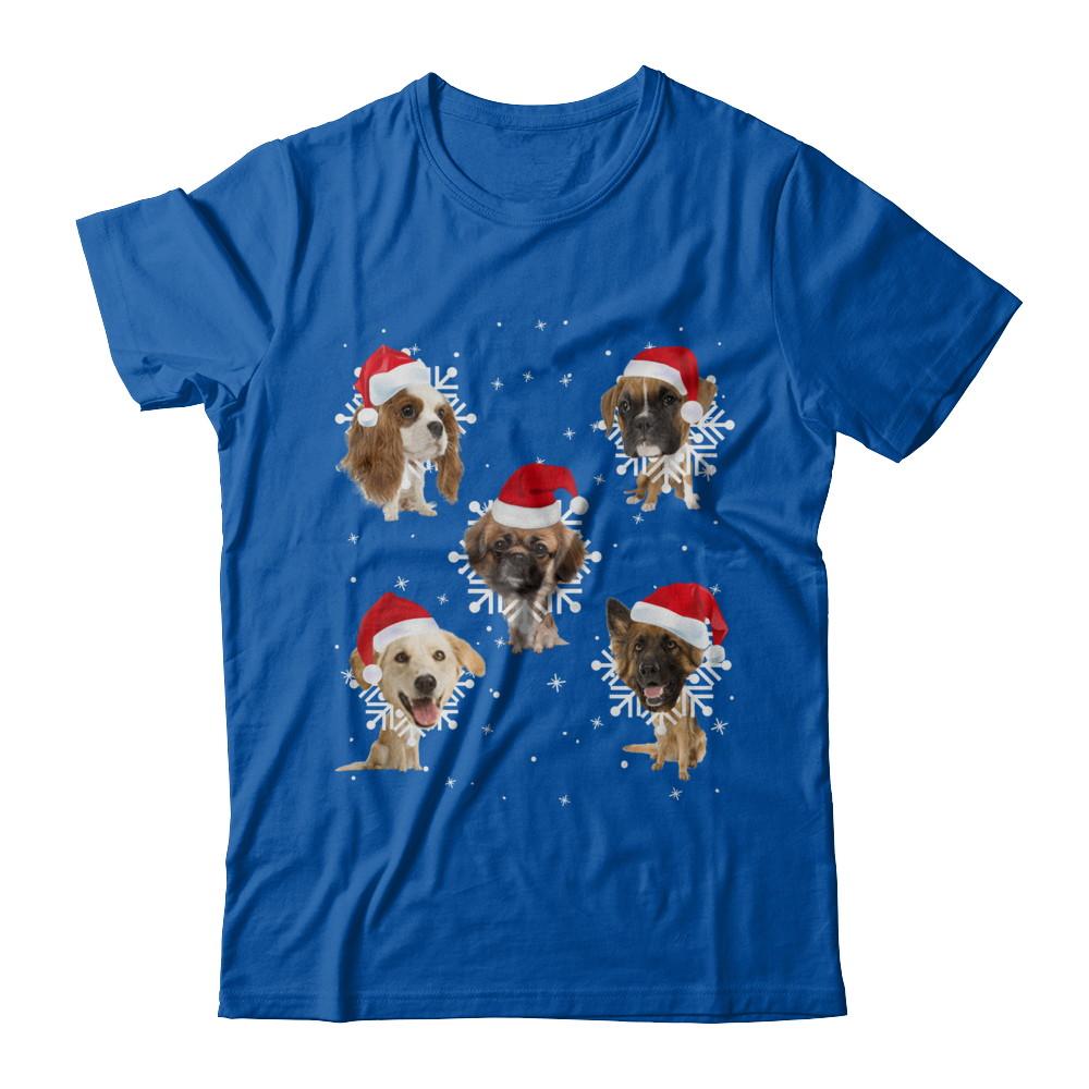Cute Dog's Christmas Snowflakes Cat Claus-T-Shirt & Sweatshirt-Premium T-Shirt-Royal
