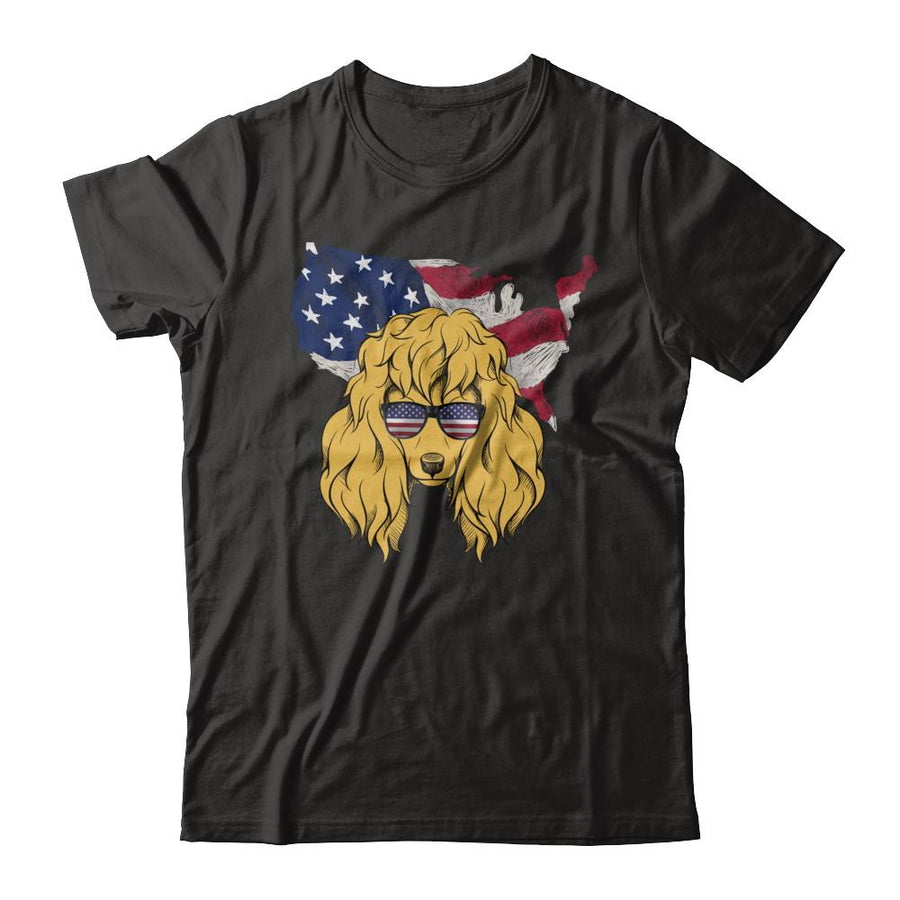 Funny Patriot Poodle Dog 4Th Of July American Flag-T-Shirt & Hoodie-Classic T-Shirt-Black