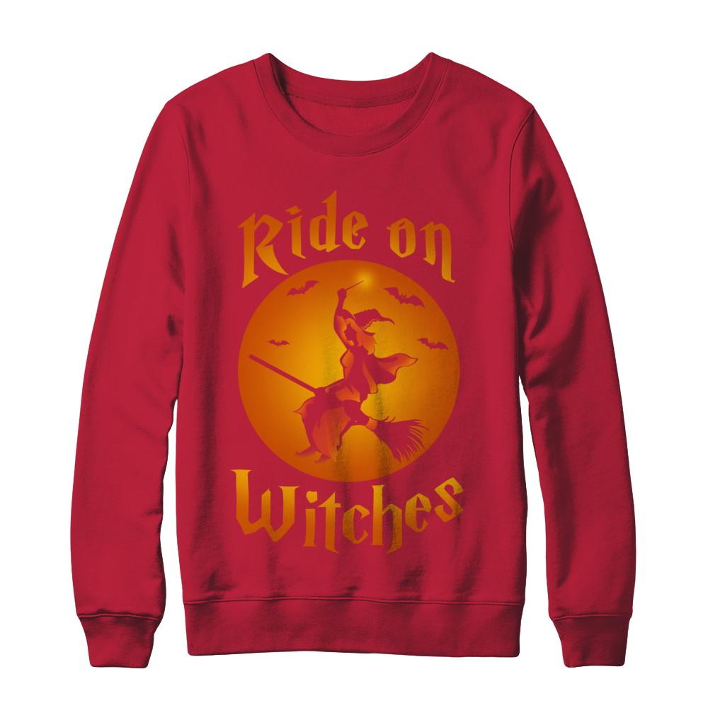 Ride On Witches-T-Shirt & Sweatshirt-Crewneck Sweatshirt-Red